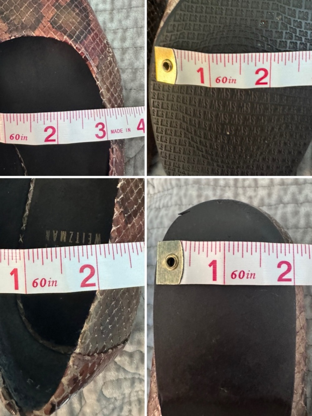 Stuart Weitzman Python Embossed Leather Ballet Flats - Size 9 - Picture 13 of 13